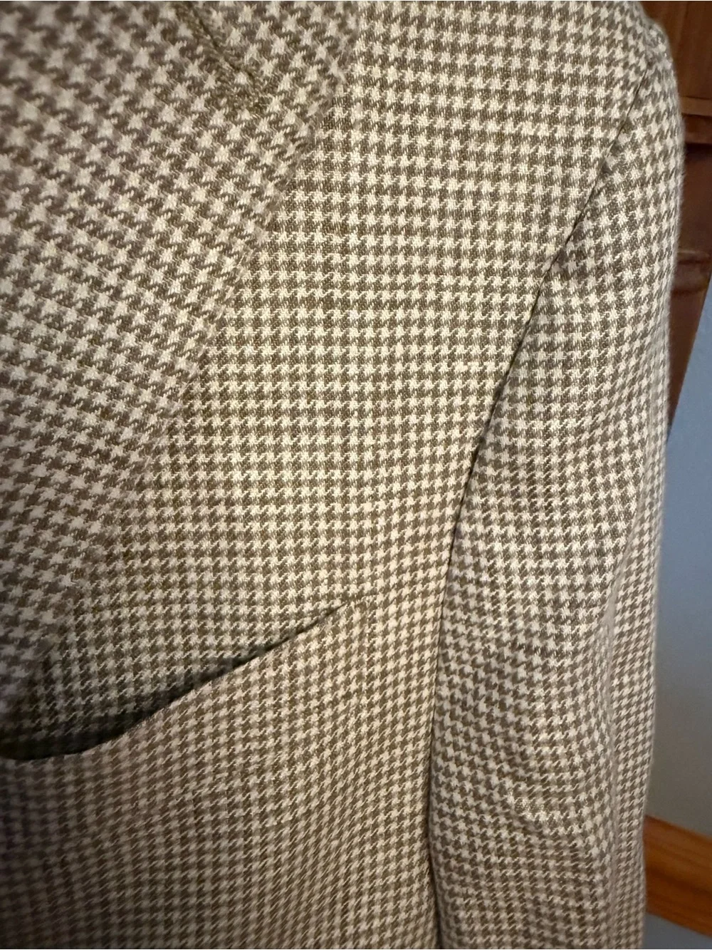 Banana Republic 100% Linen Houndstooth Blazer Sport Coat Jacket 38 S
